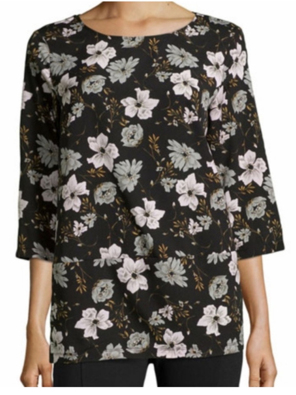 French Connection Floral Poppy Plains Printed Blouse - Picture 2 of 7